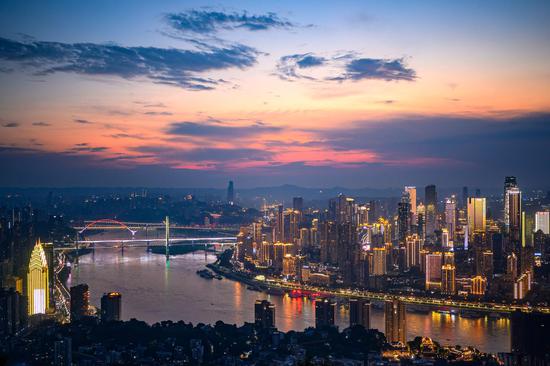Chongqing's summer night glows with charm and vitality